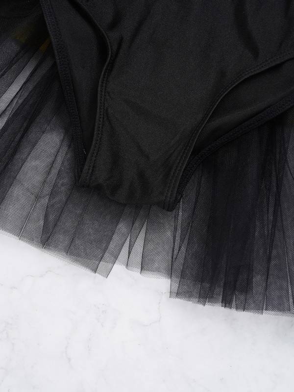 Kids Girls Sleeveless Sequins Bowknot Ballet Dance Tutu Dress thumb
