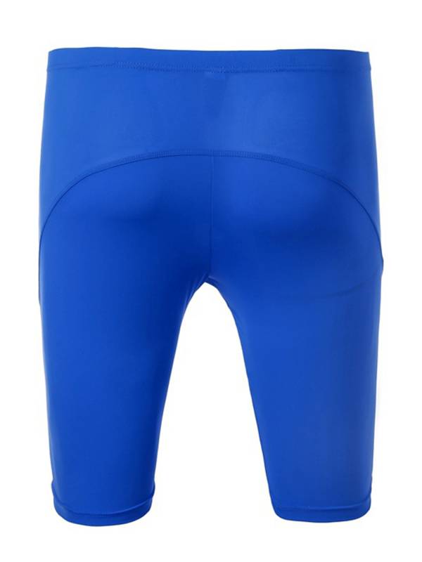 Men Solid Color Breathable Stretchy Knee Length Sport Shorts thumb