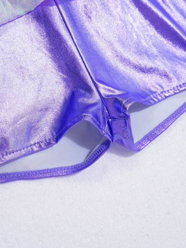 Kids Girls Backless Sequins Ballet Dance Unitard Jazz Costumes thumb