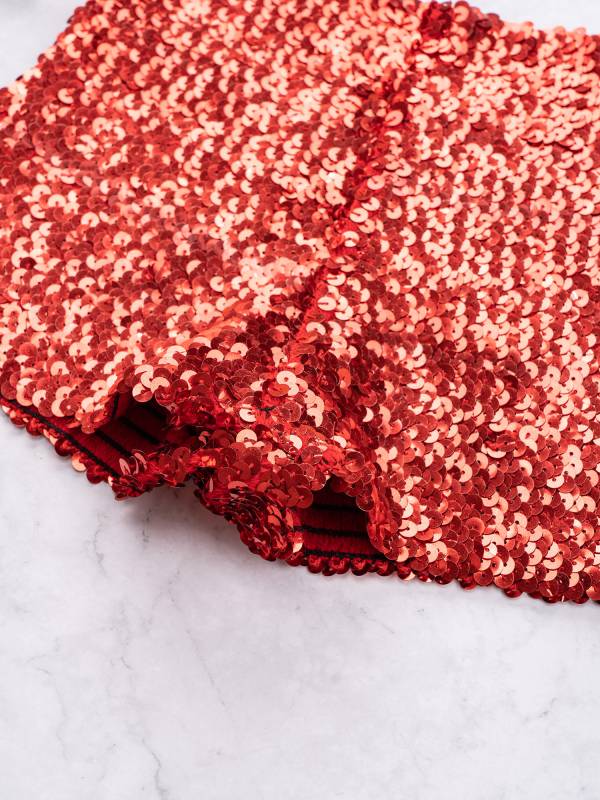 Kids Allover Sequins Solid Color Jazz Dance Shorts thumb