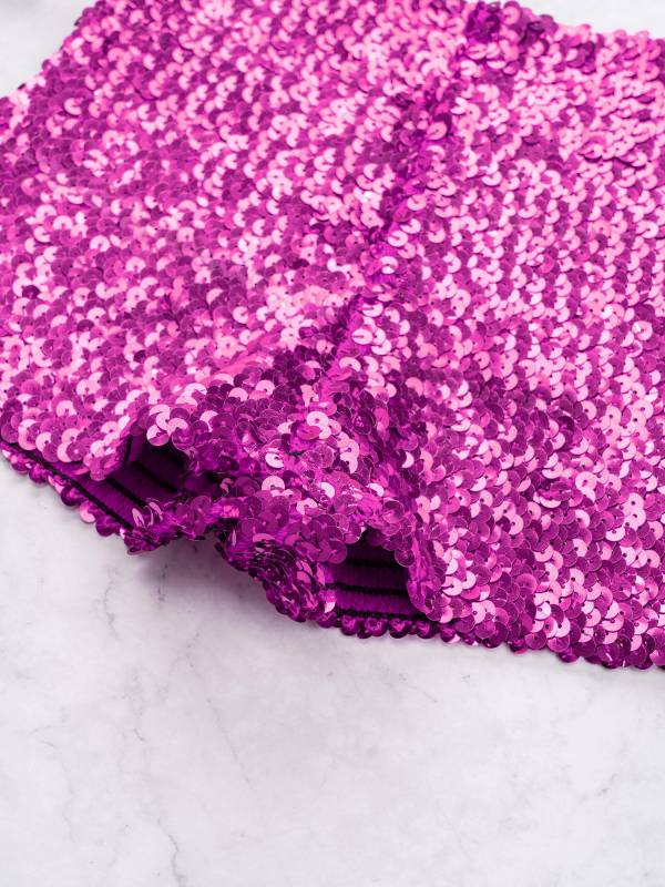 Kids Allover Sequins Solid Color Jazz Dance Shorts thumb