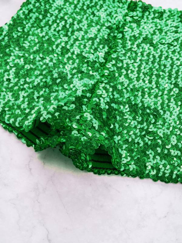 Kids Allover Sequins Solid Color Jazz Dance Shorts thumb
