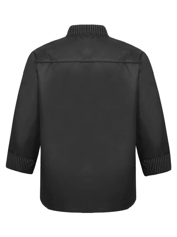 Men Long Sleeve Button Down Pocket Chef Coat thumb