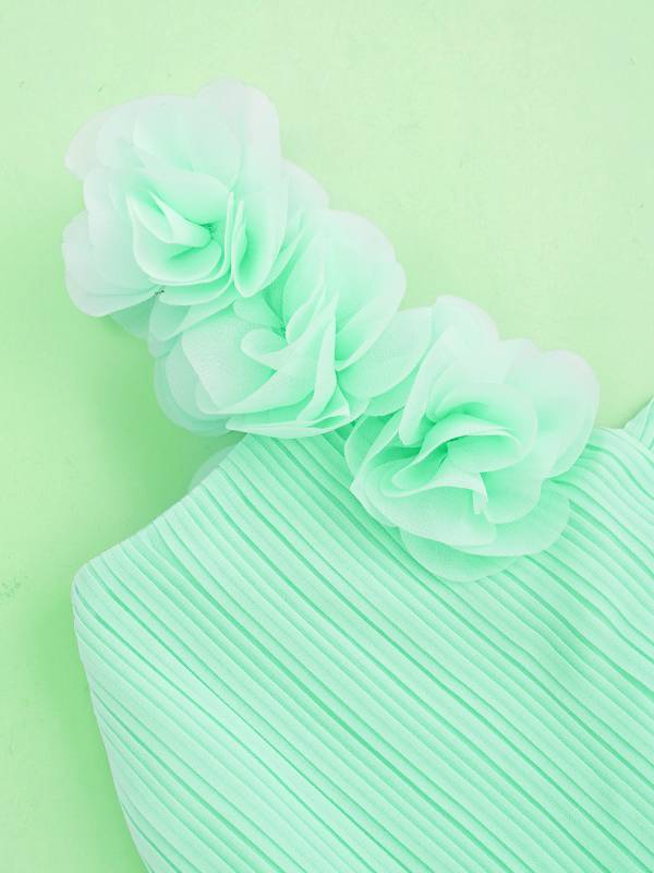 Kids Girls 3D Flower High-Low Party Dress thumb
