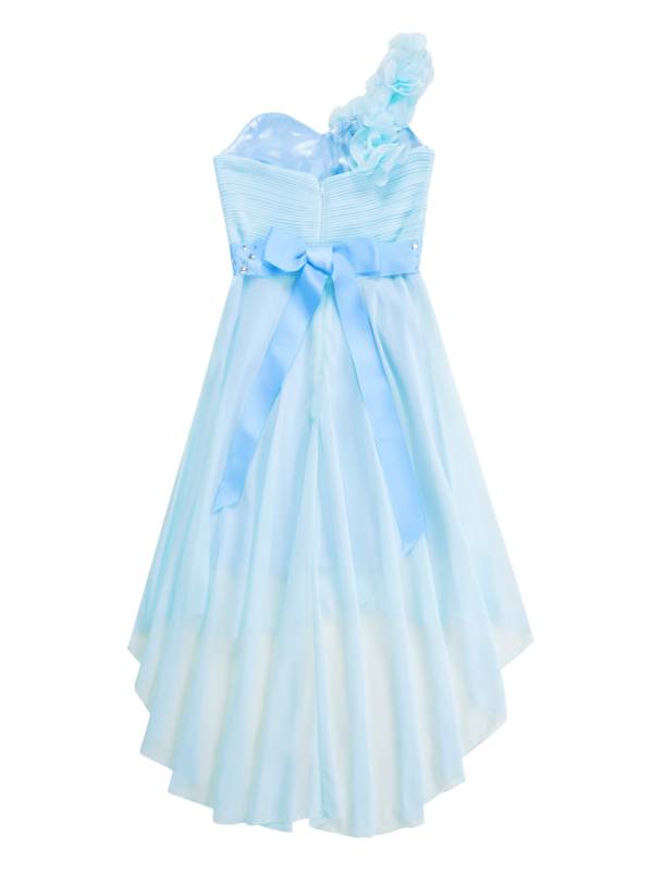 Kids Girls 3D Flower High-Low Party Dress thumb