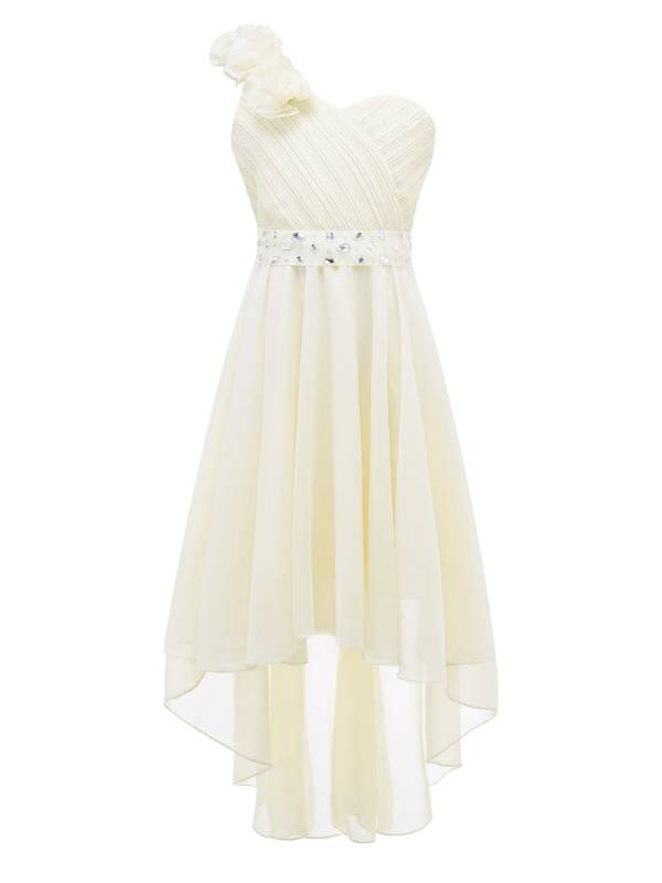 Kids Girls 3D Flower High-Low Party Dress thumb