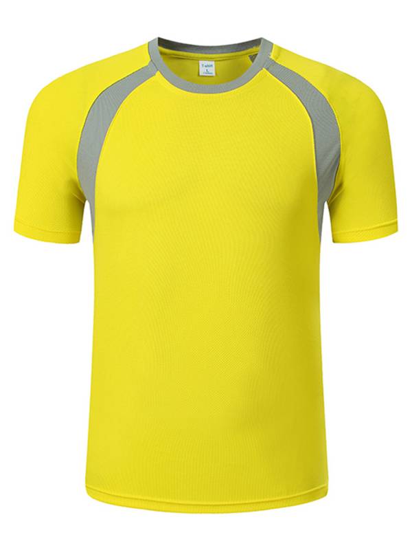 Men Quick-Drying Short Sleeve Breathable Round Neck Sports T-Shirt thumb