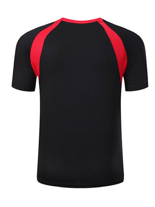 Men Quick-Drying Short Sleeve Breathable Round Neck Sports T-Shirt thumb