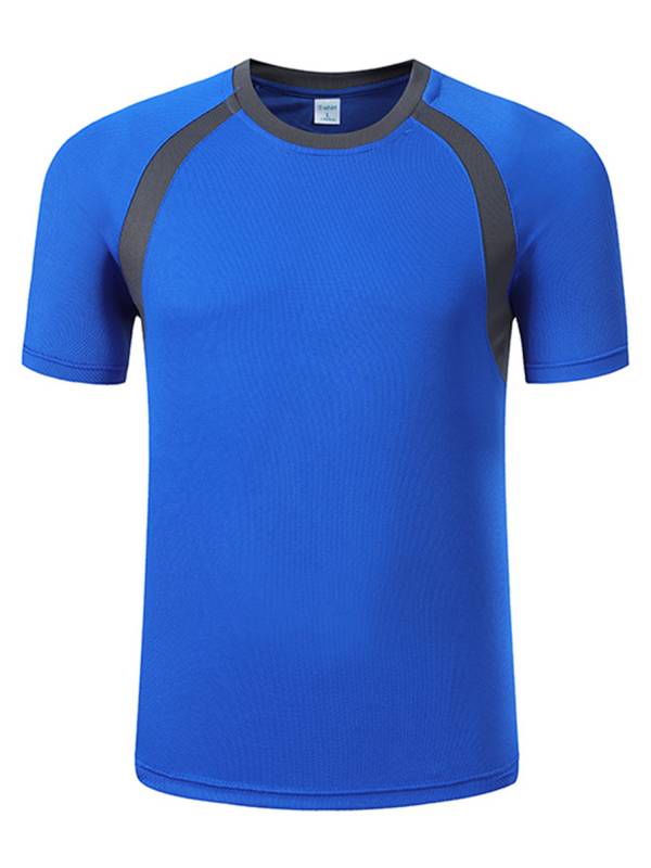 Men Quick-Drying Short Sleeve Breathable Round Neck Sports T-Shirt thumb