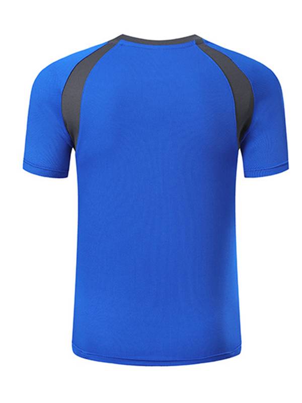 Men Quick-Drying Short Sleeve Breathable Round Neck Sports T-Shirt thumb