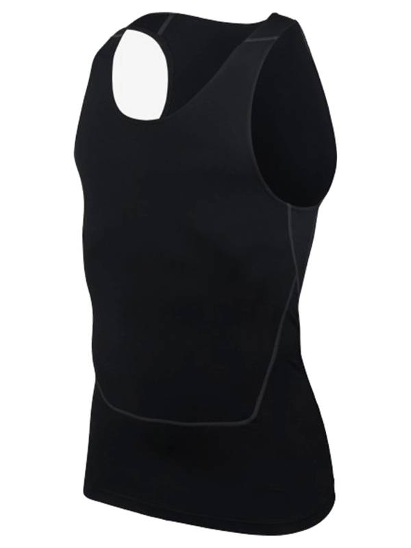 Men Solid Color Quick-Dry Moisture Wicking Tank Top for Fitness thumb