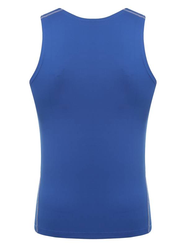 Men Solid Color Quick-Dry Moisture Wicking Tank Top for Fitness thumb