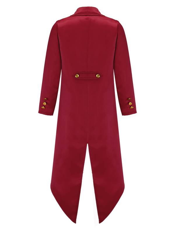Kids Fake Two Pieces Tailcoat Retro Renaissance Steampunk Jacket thumb