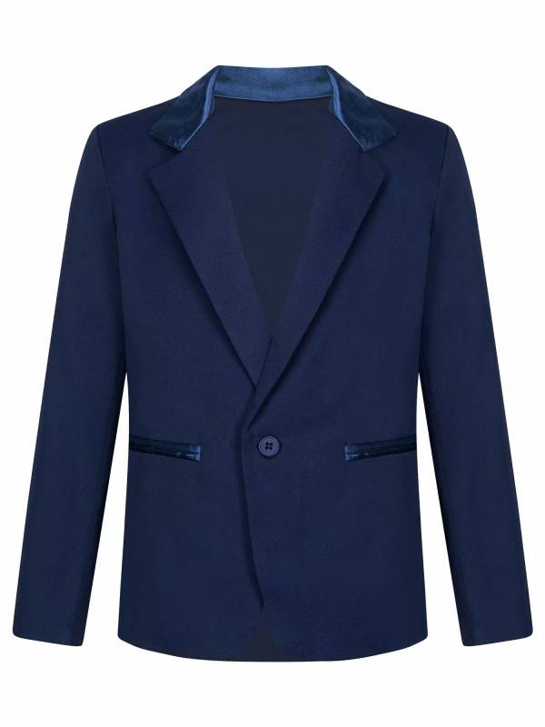 Kids Boys One-Button Lapel Blazer Jacket thumb
