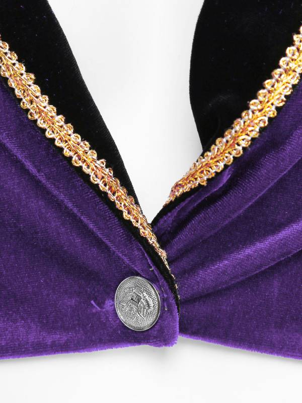 Women Long Sleeve Halloween Velvet Swallow-Tailed Coat thumb