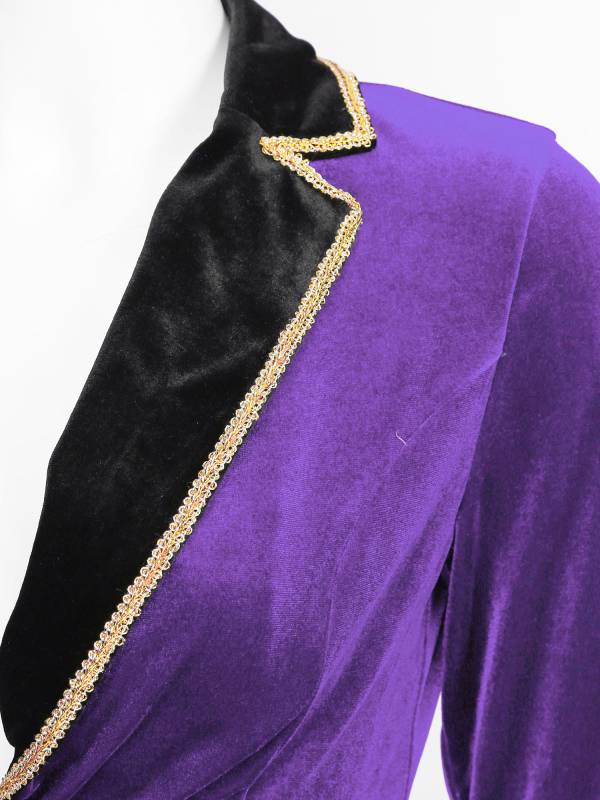 Women Long Sleeve Halloween Velvet Swallow-Tailed Coat thumb