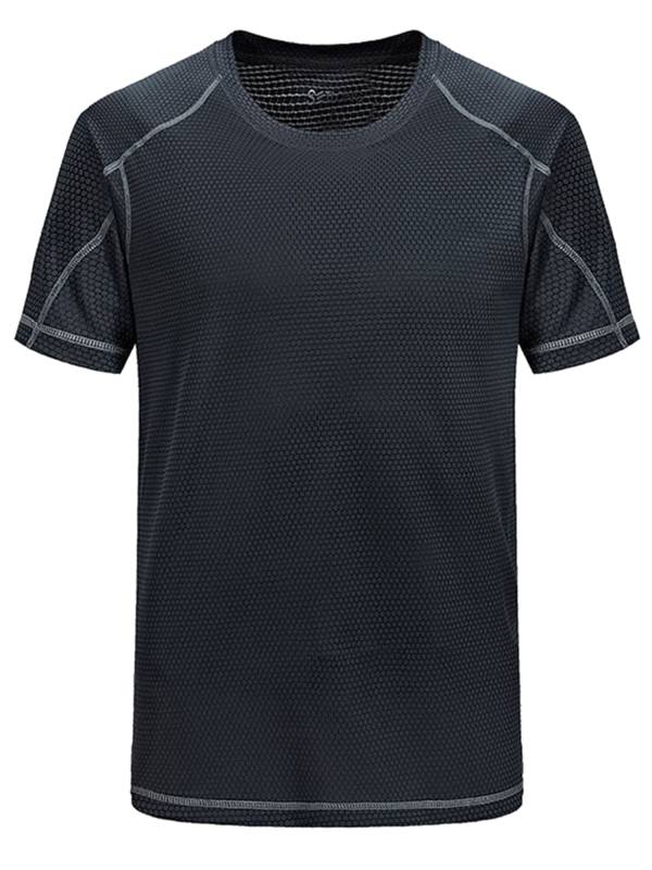 Men Short Sleeve Breathable Quick-drying Running Sport T-shirt thumb