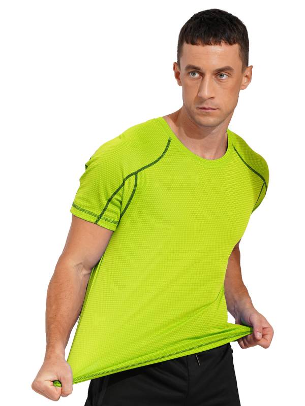 Men Short Sleeve Breathable Quick-drying Running Sport T-shirt thumb