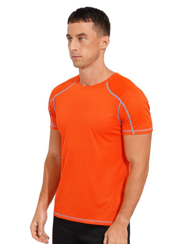 Men Short Sleeve Breathable Quick-drying Running Sport T-shirt thumb