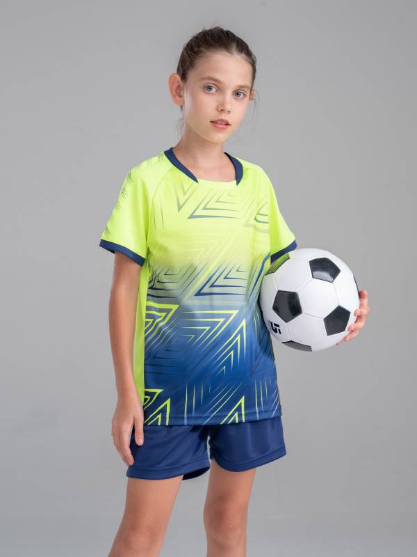 Kids Boys Two Pieces Short Sleeve T-shirt and Shorts Football Sets thumb