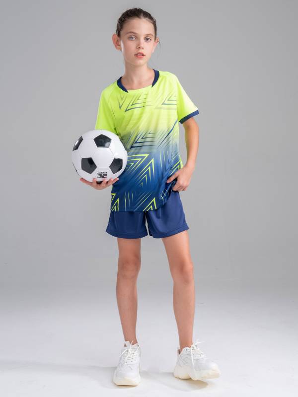 Kids Boys Two Pieces Short Sleeve T-shirt and Shorts Football Sets thumb