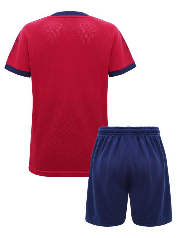 Kids Boys Two Pieces Short Sleeve T-shirt and Shorts Football Sets thumb