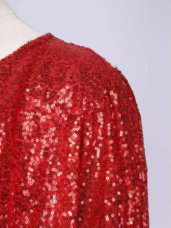 Women Sequin Open Front Coat Long Sleeve Outwear for Cocktail thumb