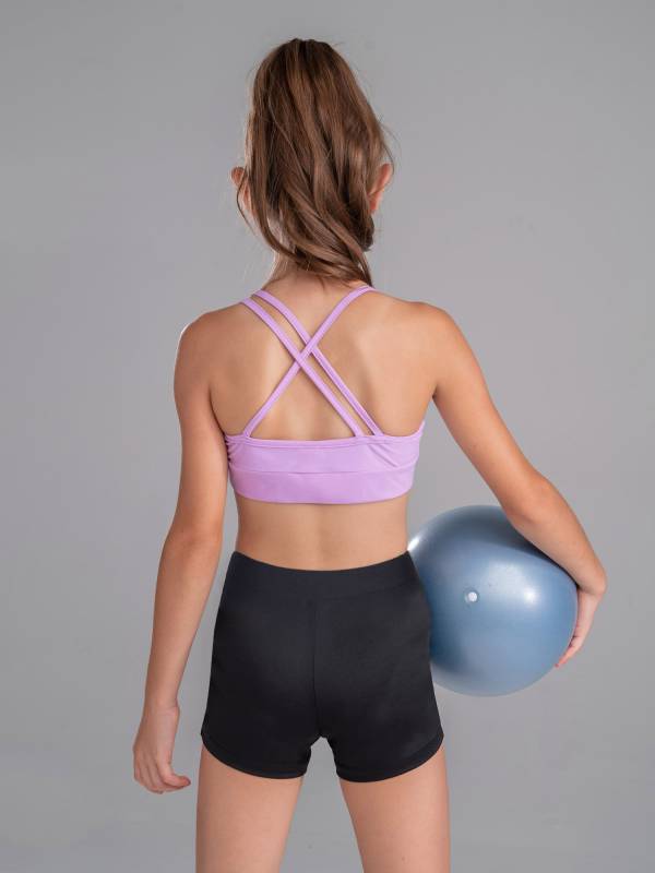 Kids Girls 2Pcs Strappy Crop Top and Shorts Sport Sets thumb