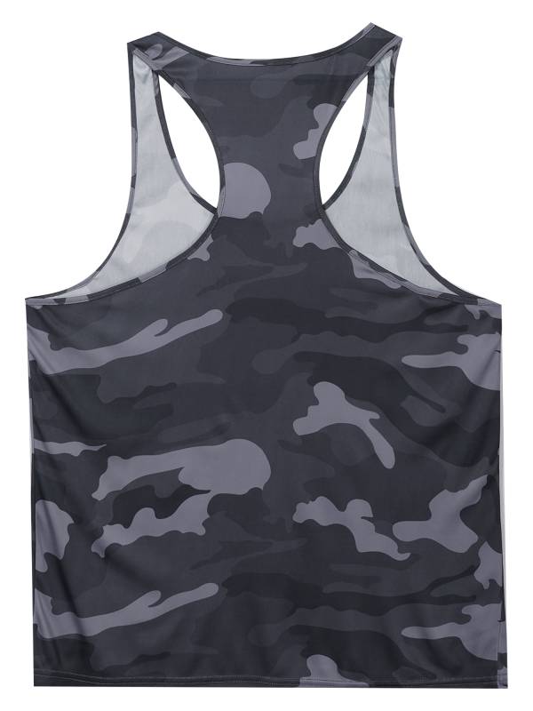 Men Camouflage Print Scoop Neck Sport Tank Tops thumb