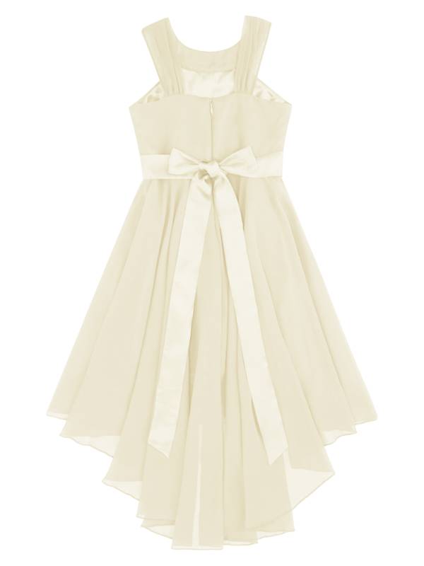 Kids Girls 3D Flower Chiffon High-Low Party Dress thumb