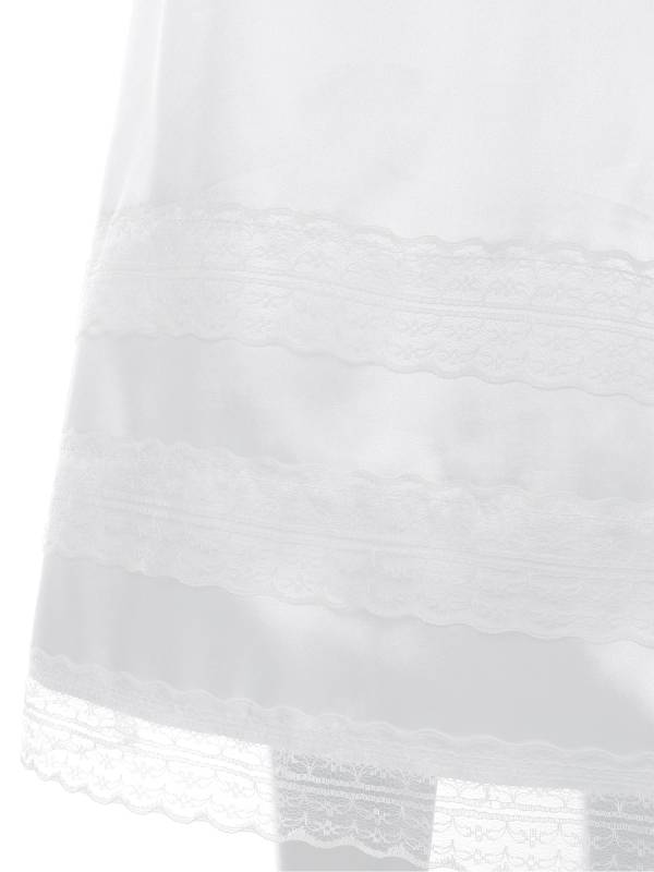 Women Half Slip Long Underskirt Lace Trim Tea Length Petticoat thumb