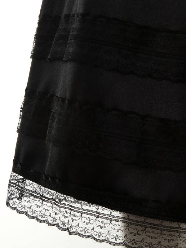 Women Half Slip Long Underskirt Lace Trim Tea Length Petticoat thumb