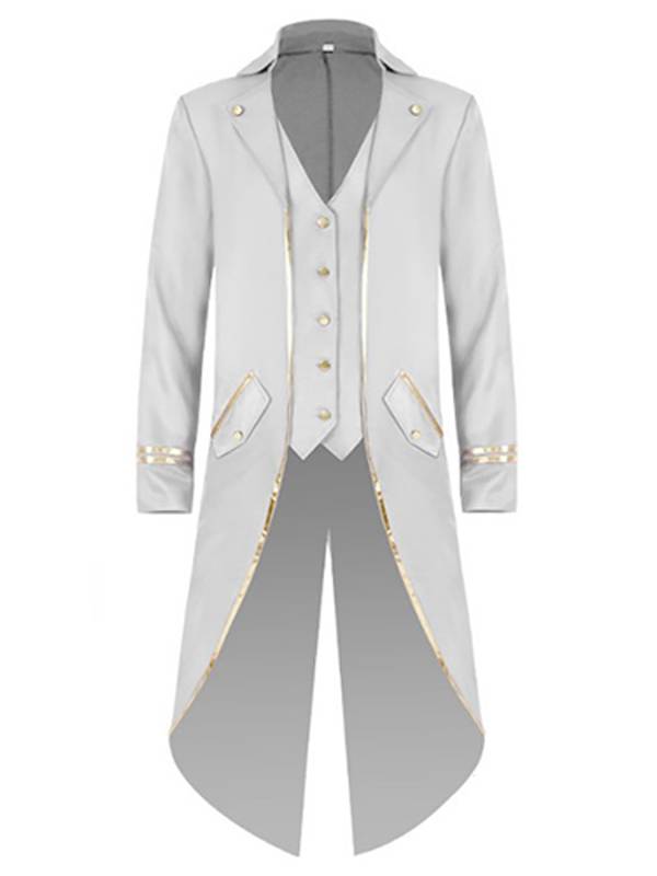 Men Halloween Medieval Vintage Long Sleeve Tailcoat thumb