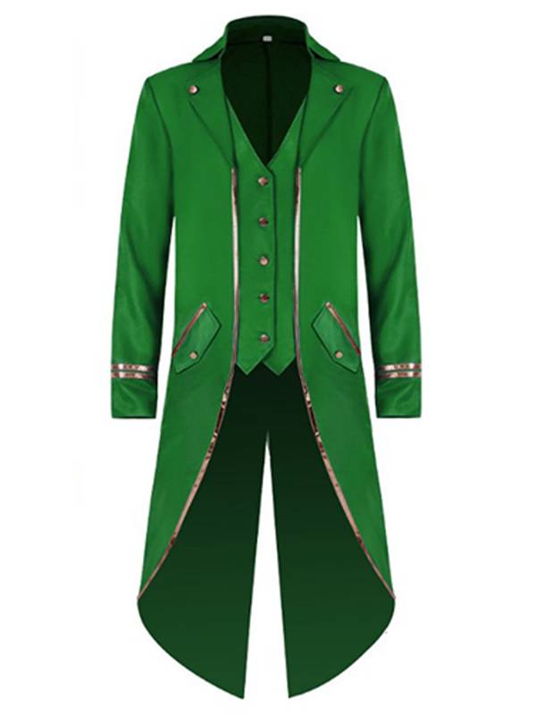 Men Halloween Medieval Vintage Long Sleeve Tailcoat thumb