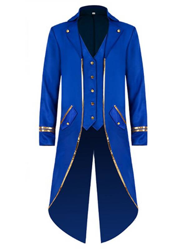 Men Halloween Medieval Vintage Long Sleeve Tailcoat thumb