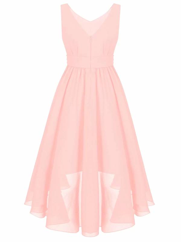 Kids Girls V Neck Party Tank Dresses thumb