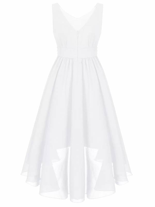 Kids Girls V Neck Party Tank Dresses thumb