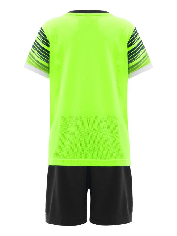 Kids Boys 2pcs V Neck Short Sleeve T-shirt and Shorts Football Uniform Set thumb