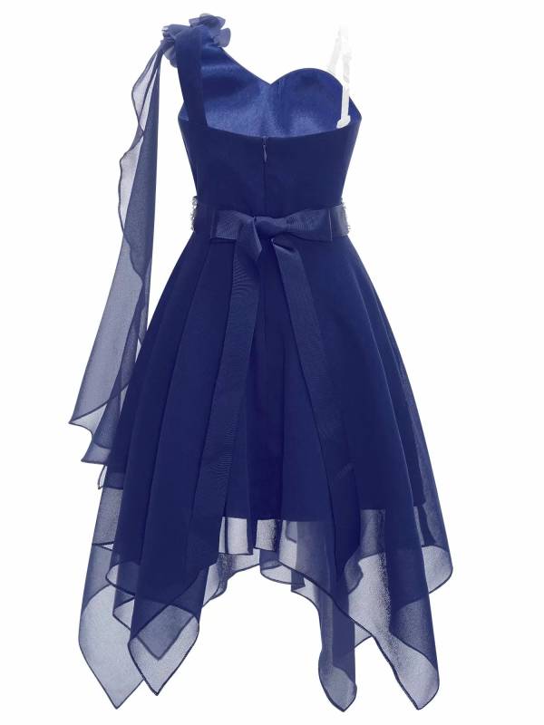 Kids Girls Chic Ruched Chiffon Dress thumb