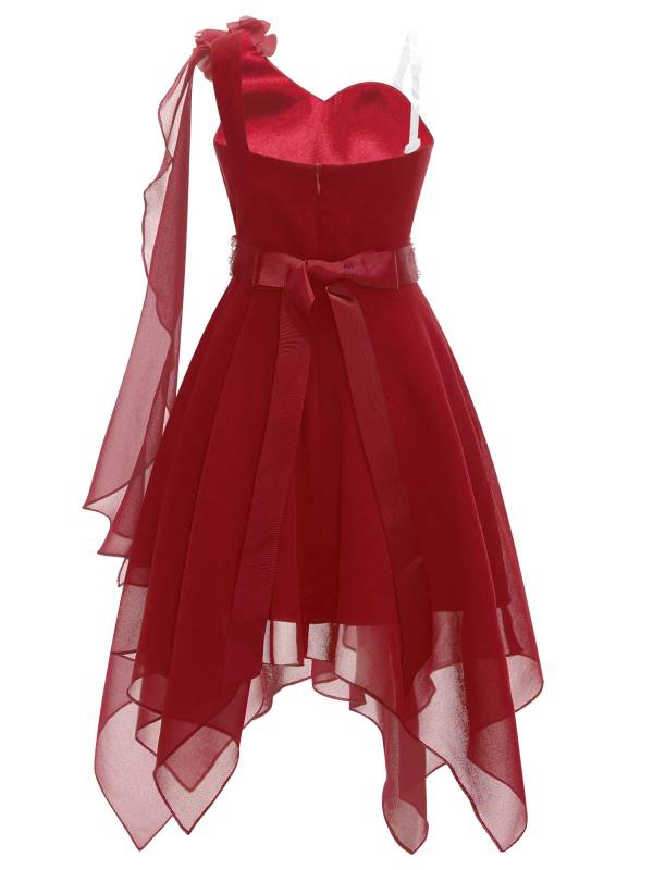 Kids Girls Chic Ruched Chiffon Dress thumb