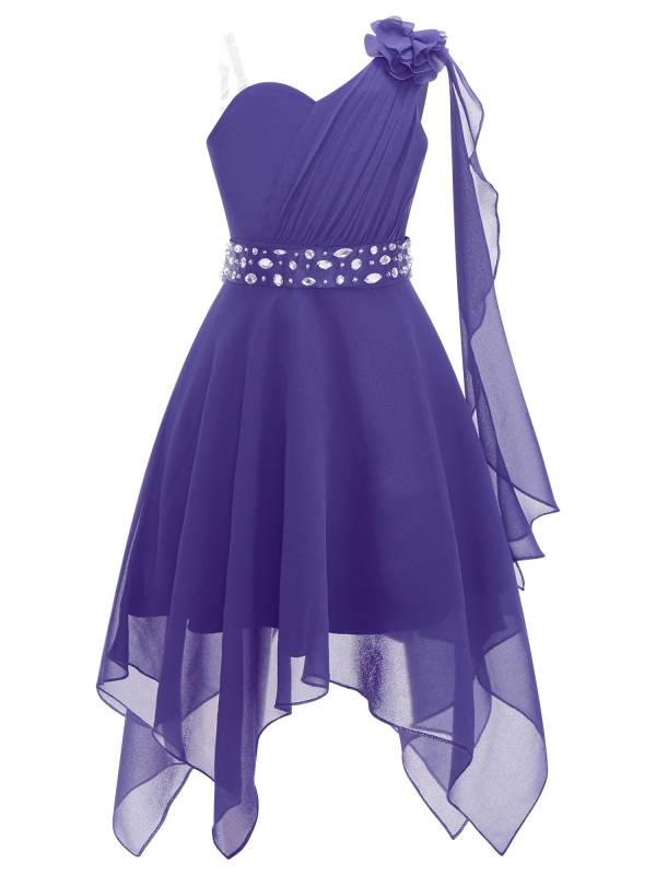 Kids Girls Chic Ruched Chiffon Dress thumb