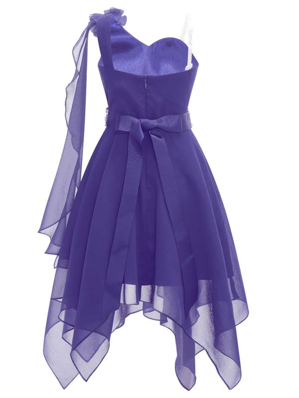 Kids Girls Chic Ruched Chiffon Dress thumb