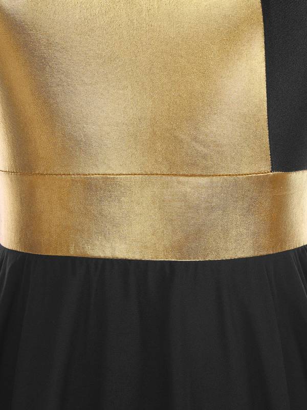 Women Color Block Sleeveless Lyrical Dance Dress(no white underdress) thumb