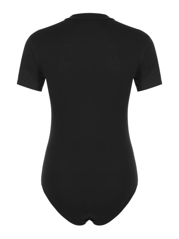 Men One-Piece Undershirt Short Sleeve Gymnastic Leotard thumb