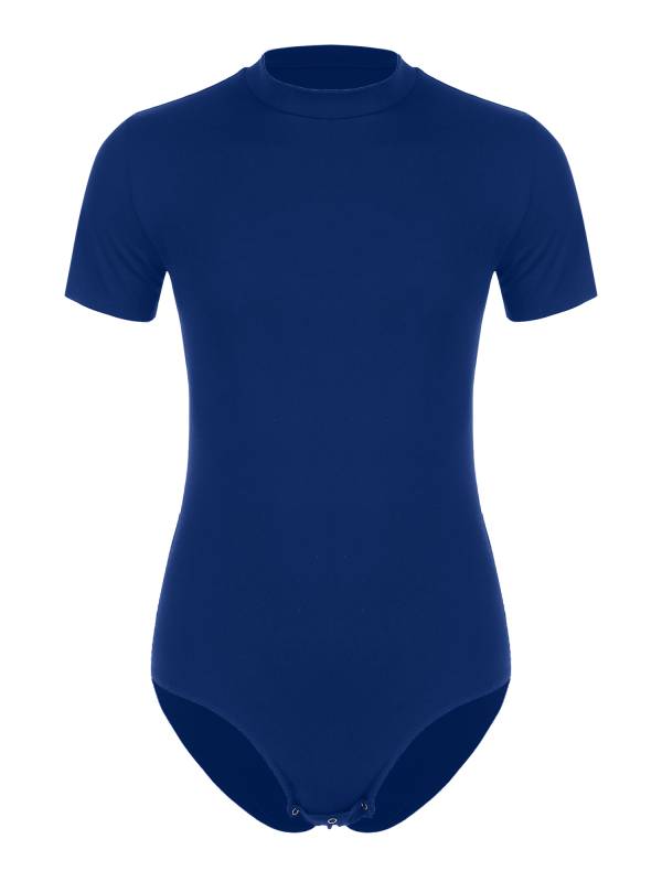 Men One-Piece Undershirt Short Sleeve Gymnastic Leotard thumb