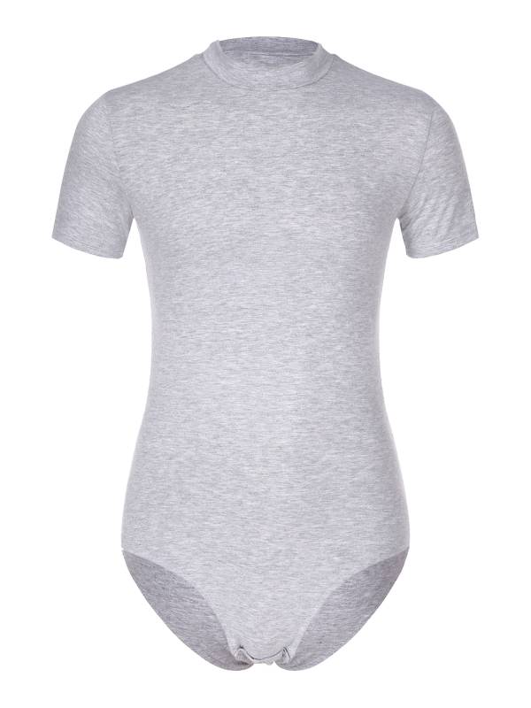 Men One-Piece Undershirt Short Sleeve Gymnastic Leotard thumb