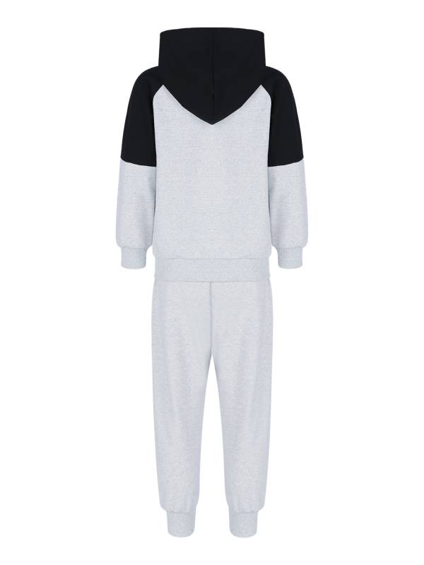 Kids Boys 2pcs Long Sleeve Zip-up Hooded Sweatshirt Jogging Pants Sports Set thumb