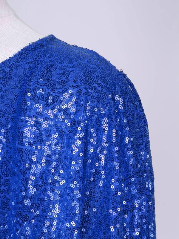 Women Sequin Open Front Coat Long Sleeve Outwear for Cocktail thumb