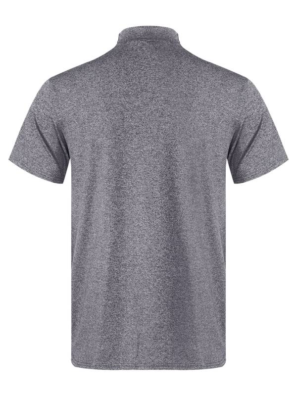 Men Mock Neck Short Sleeve Solid Color Slim Fit T-shirt thumb