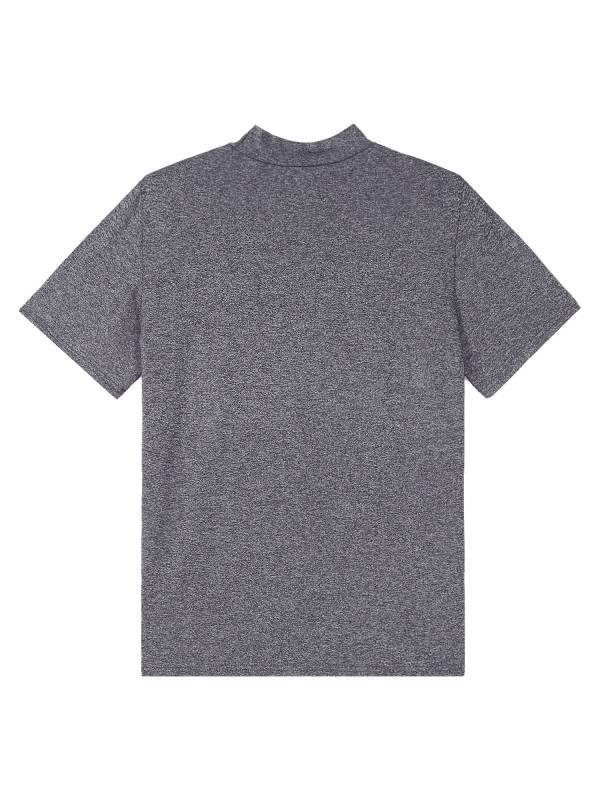 Men Mock Neck Short Sleeve Solid Color Slim Fit T-shirt thumb